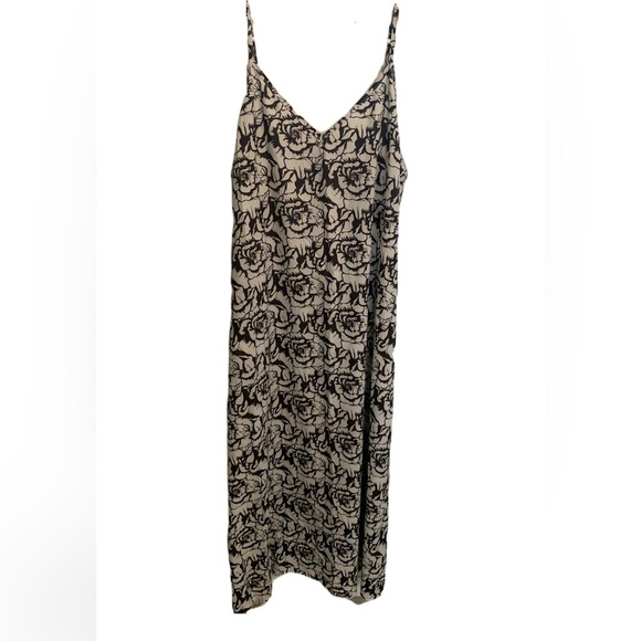 Black & White Floral Maxi Slip Dress - Size 2XL - Picture 1 of 7